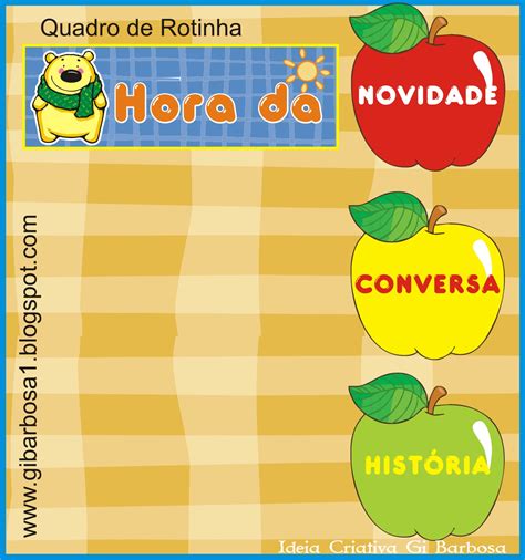 Quadro De Rotina Volta às Aulas