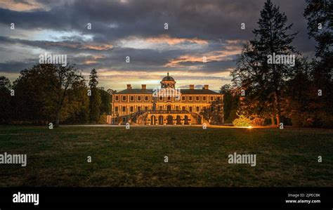 A Panoramic Shot Of Schloss Favorite Rastatt Castle In Germany Stock