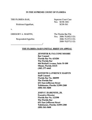 Fillable Online Floridasupremecourt IN THE SUPREME COURT OF FLORIDA THE