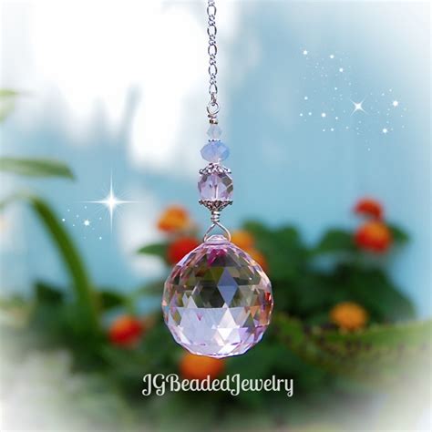 Pink Swarovski Crystal Suncatcher Jgbeads