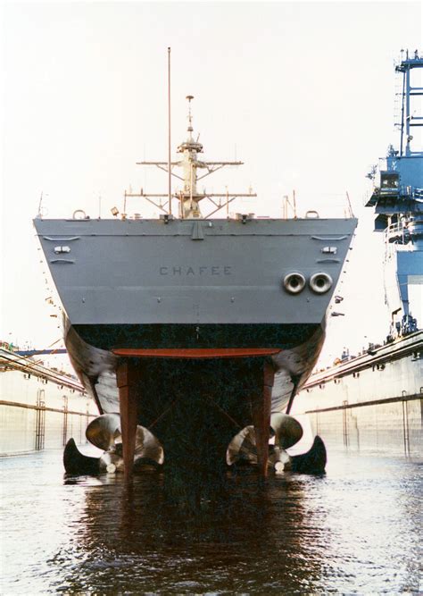 Stern On View Of The Us Navy Usn Arleigh Burke Class Flight Iia