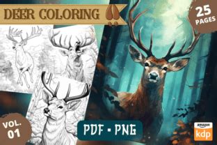 Realistic Deer Coloring Pages Vol Graphic By Sahad Stavros Studio