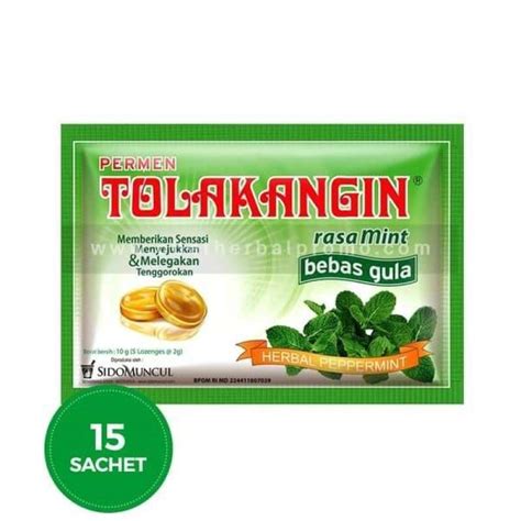 Jual Sido Muncul Tolak Angin Bebas Gula 15 Sachet Permen Herbal