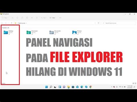 Cara Menampilkan Panel Navigasi pada File Explorer di Windows 11 Видео