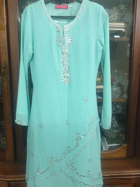 Mint Green Baju Kurung Modern Women S Fashion Muslimah Fashion Baju