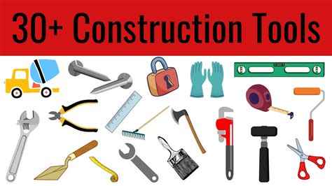 Construction Tools English Vocabulary YouTube