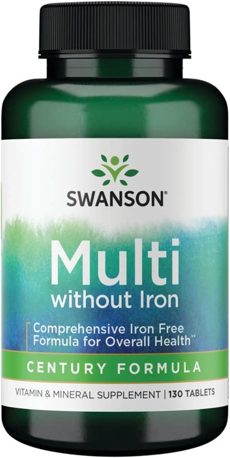 Amazon Swanson Century Formula Multivitamin Without Iron 130 Tabs