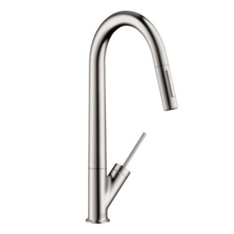 AXOR Starck Kitchen Mixer Tap Pull Out Spout Swivelling Brushed