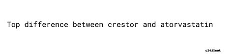 Difference Between Crestor And Atorvastatin Acta Manilana