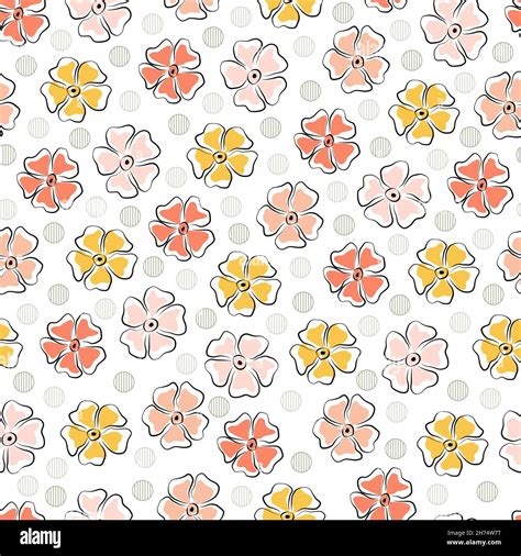 Artistic Trendy Vector Seamless Floral Ditsy Pattern Design Elegant