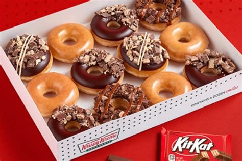 Want A Break Just Take A Bite Krispy Kreme X Kit Kat New Doughnut