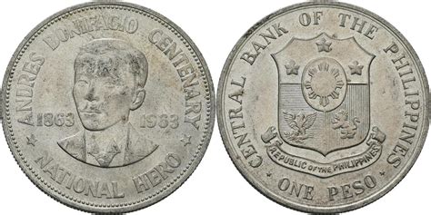 Philippinen Peso 1963 Andres Bonifacio Kl Kratzer Vz Ma Shops