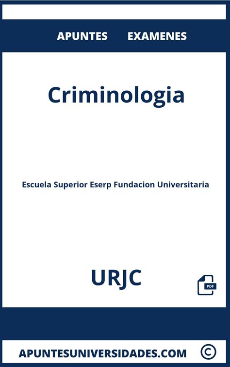 Apuntes Y Examenes Criminologia URJC 2024