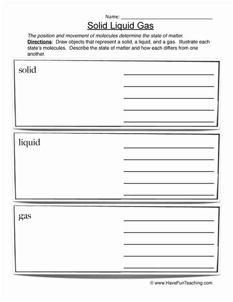 Solid Liquid Gas Worksheet Beautiful Matter Solids Liquids And Gases