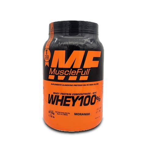 Whey Protein 100 Concentrado MuscleFull 810g Shopee Brasil