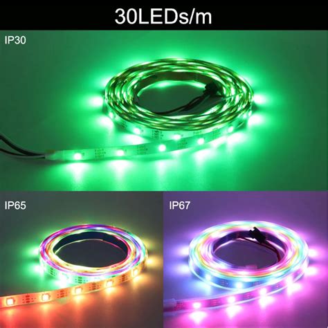 Fita Leds Rgb Endere Vel V Ws B Led M Fundo Branco Ip