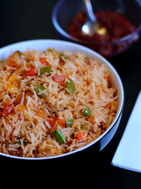 Schezwan Fried Rice Recipe Spicy Indo Chinese Rice Dish