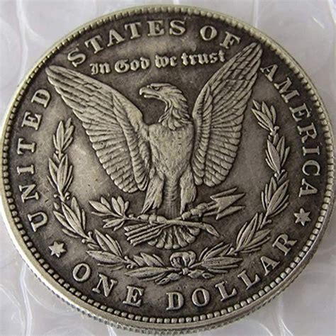 Rare Antique USA United States American 1880 Morgan Dollar Silver Color ...