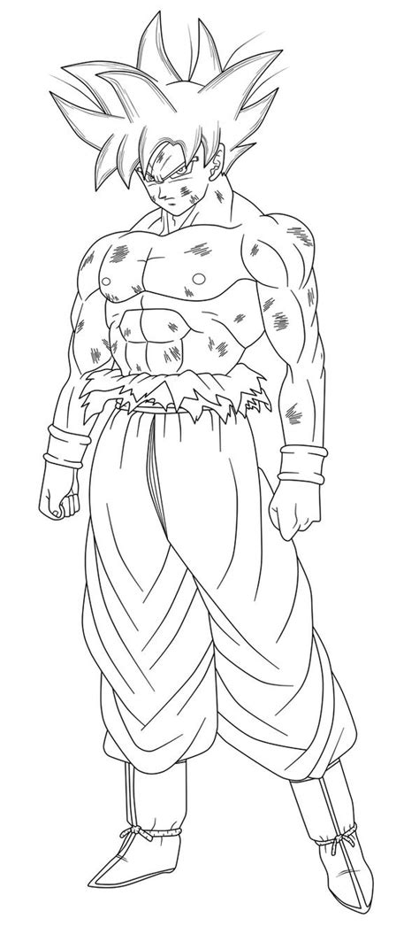 Goku Limit Breaker Lineart By Hiroshiianabamodder On Deviantart