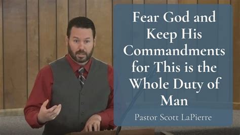 Fear God and Keep His Commandments-Ecclesiastes 12:13-Video