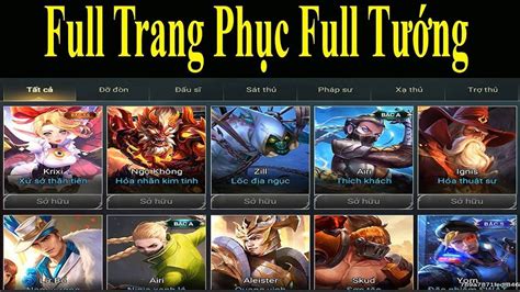 Hack Liên Quân Full Tướng Full Trang Phục 2024 5 Cách Free