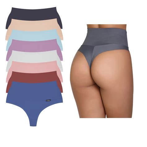 10 Lindas Calcinhas Modeladora Cós Alto Fio Duplo Kit Lingerie