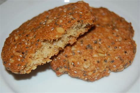 Bolachas De Aveia Mel Coco Nozes E Sementes De Chia