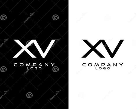 Initial Letter Xv Vx Monogram Logotype Vector For Company Business Identity Stock Vector