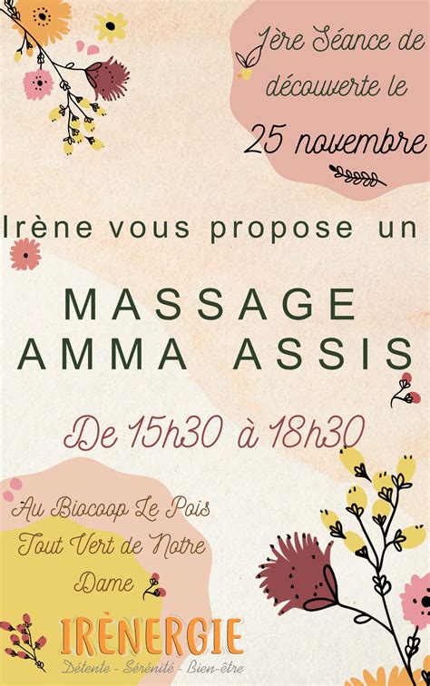 Découverte Massage Amma Assis Centre Ville De Poitiers Irènergie