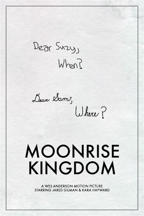 Wes Anderson Moonrise Kingdom Poster