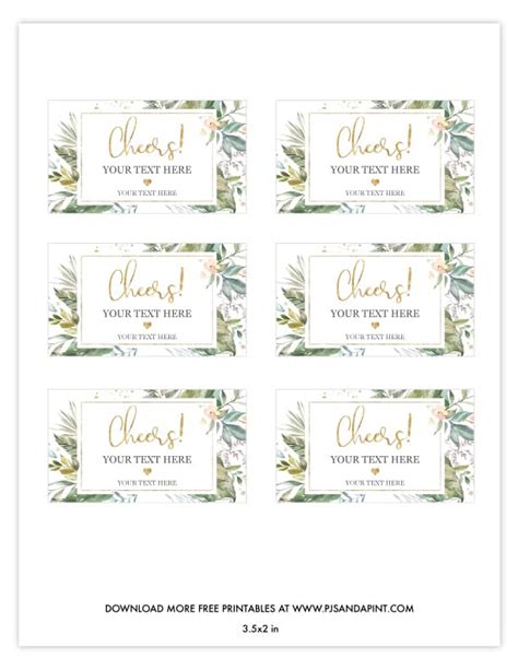 Free Printable Champagne Bottle Labels - Printable Templates