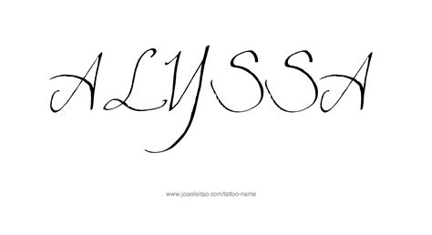 Alyssa Name Tattoo Designs