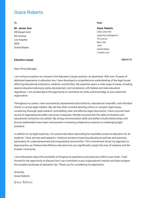 31 Civil Rights Lawyer Cover Letter Examples And Templates For 2025