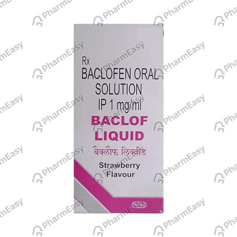 Buy Baclof 5 Mg 5ml Oral Liquid 200 Online At Flat 15 Off Pharmeasy