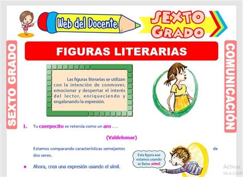 Figuras Literarias Para Sexto Grado De Primaria Web Del Docente