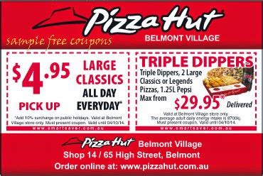 Pizza Hut Coupons September 2014