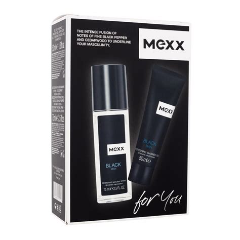 Mexx Black Zestaw Dezodorant 75 ml + Żel pod prysznic 50 ml ...