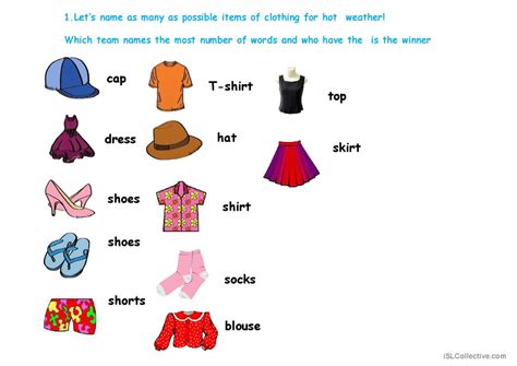 CLOTHES New Vocabulary Introduction English ESL Powerpoints