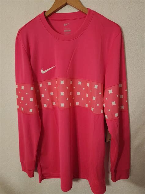 Nike Fc Dri Fit Drifit Libero Soccer Long Sleeve Top Hyper Pink Dq