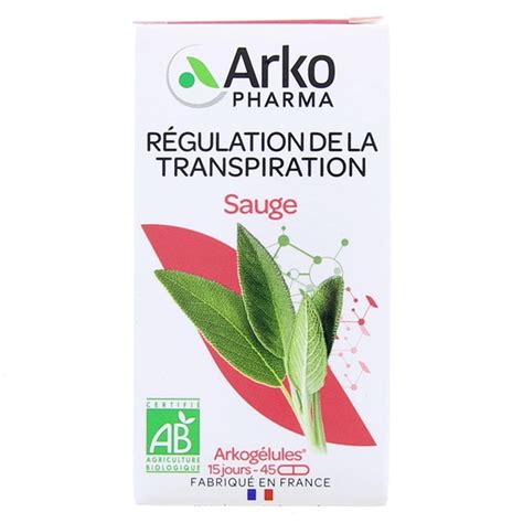 Arkogelules Sauge BIO 45 gélules Arkopharma IllicoPharma