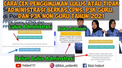 Cara Cek Pengumuman Lulus Atau Tidak Administrasi Berkas CPNS P3K Guru