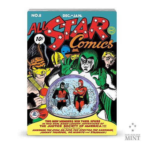 Niue Dc Comix All Star Comics Oz Silver Colorized Proof Coin