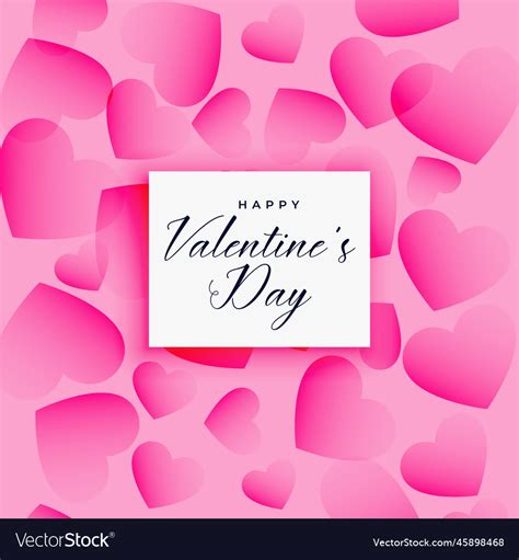 Beautiful Valentines Day Hearts Pattern Background