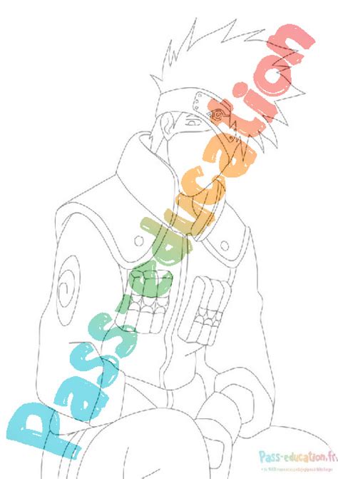 Coloriage gratuit Kakashi PDF à imprimer