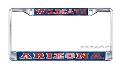 University Of Arizona Wildcats Mirrored License Plate Tag Frame Ebay