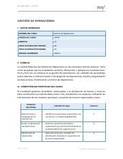 silabo de gestion de operaciones pdf SÍLABO DEL CURSO GESTIÓN DE