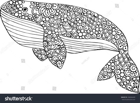 Hand Drawn Vector Outline Whale Illustration Stock Vector (Royalty Free ...