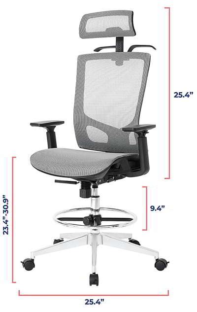 10 Great Tall Office Chairs For Standing Desks Reviewed Ergonomic Trends