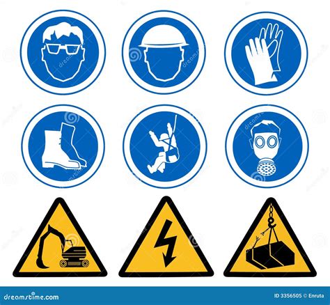 Health And Safety Signs Royalty Free Stock Photo - Image: 3356505