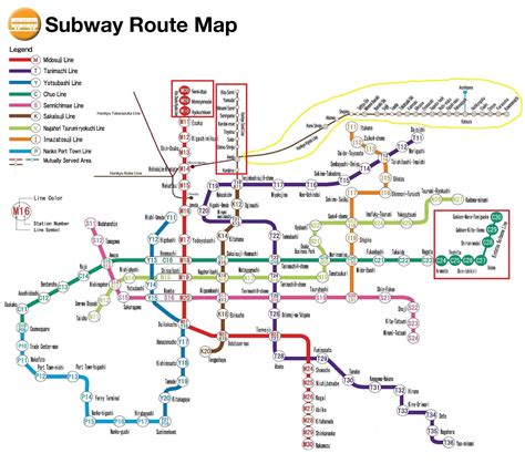 Osaka MRT Map